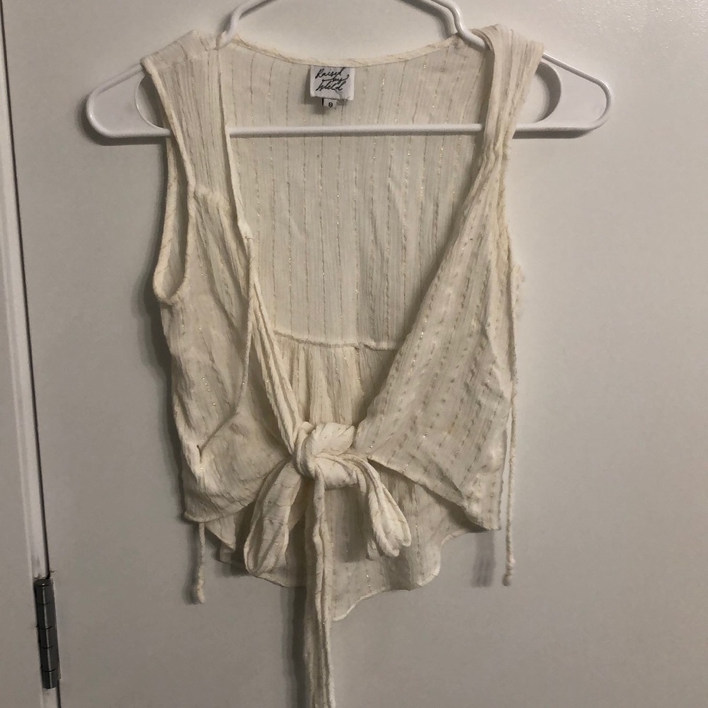 White and gold tank